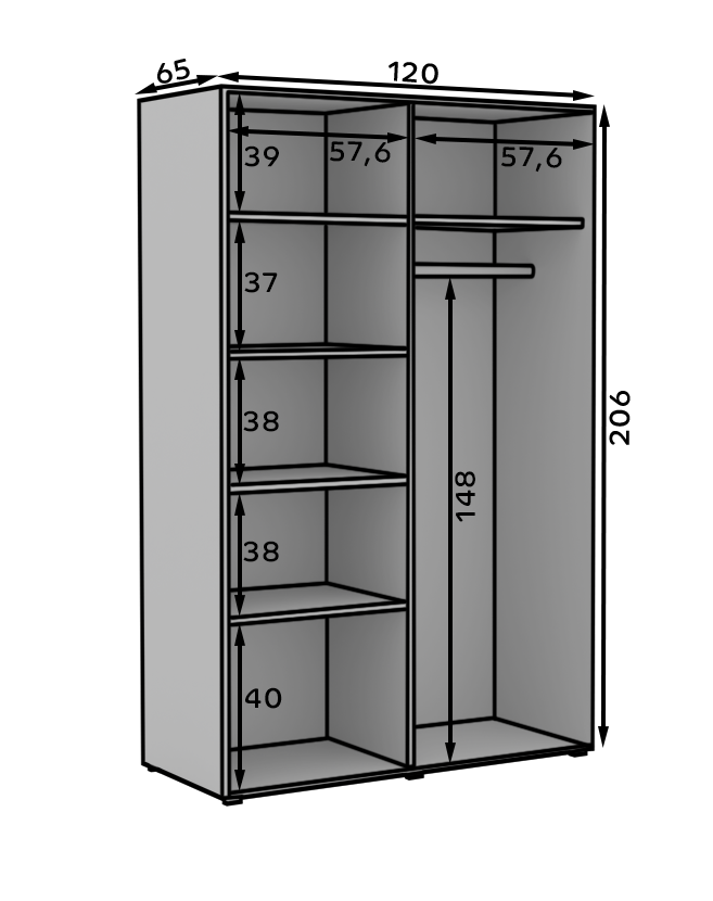 osma 120 skriňa