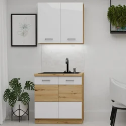 artisan kuchynská linka 80 biela lesklá