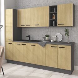 scandi kuchynská linka 260 scandi jedľa/antracit