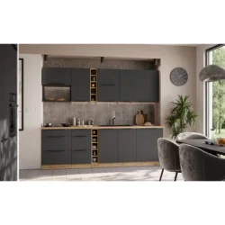 ARIA kuchynská linka 255 grafit/ artisan