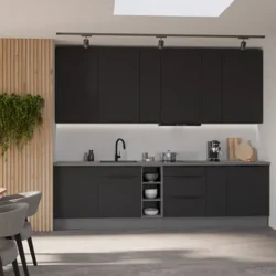 ARIA kuchynská linka 300 black/ antracit