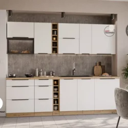 ARIA kuchynská linka 255   crystal white / artisan