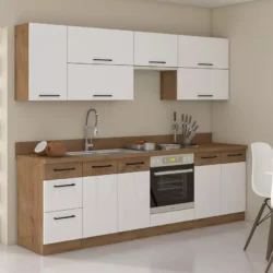 VIGO kuchynská linka 260  biely lesk s doskou